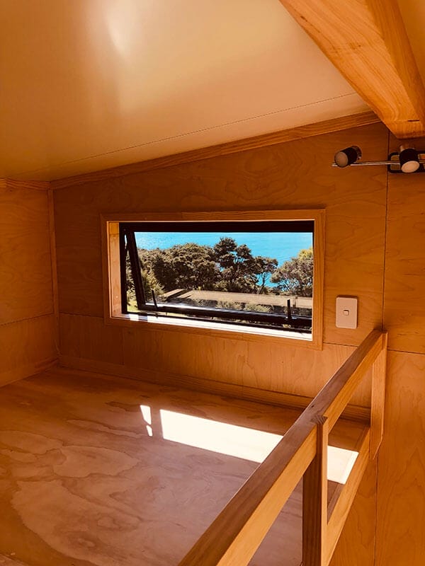 Mezzanine Level window, Fox Den Mezzanine Cabin