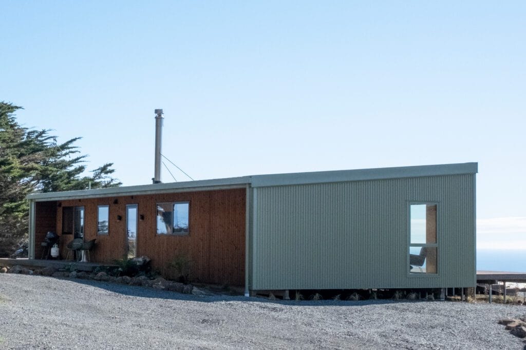 'The Bach' comes in One, Two and Three Bedroom designs. These Homes meet the 70m2 Granny Flat Regulations. Nordic Pine and Colorsteel Cladding. These prefabricated modular homes are built in Raglan.
