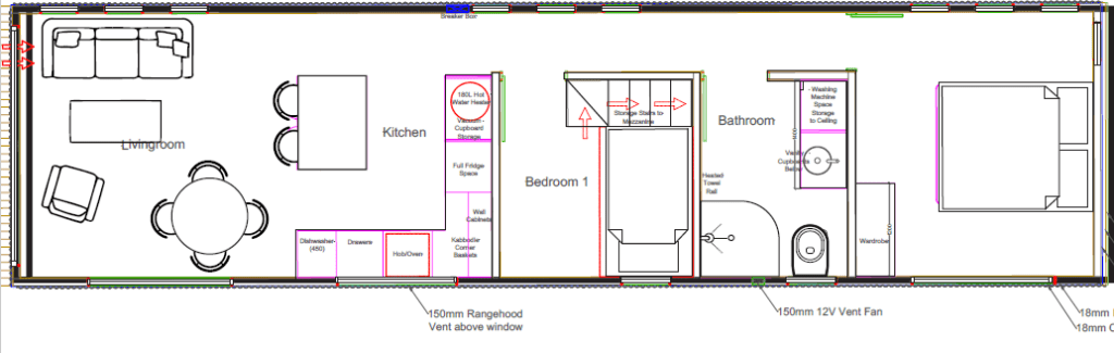 Consented Everest By Fox Cabins, Render, Transportable home & bach from 50m2 up to 100m2, 1 bedroom, 2 bedroom and 3 bedroom available